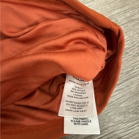 Lulu’s Completed Charmed Ruched Top Crop Top Small Rust Orange - Picture 14 of 15